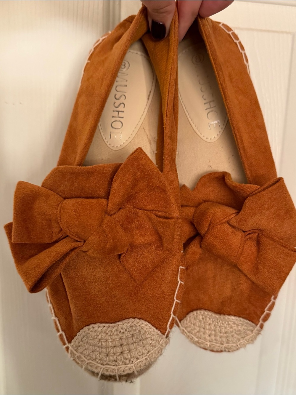 Women's Auburn Brown Bow Espadrille Flats